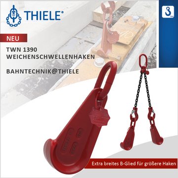 ‼ Neu im Sortiment ‼
Der Weichenschwellenhaken TWN 1390 in geschmiedeter Ausführung

Innovation und...