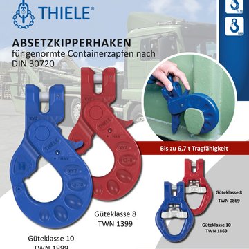 Der THIELE Absetzkipperhaken - Die Lösung für genormte Containerzapfen und das Upgrade für Absetzkipper

Die...